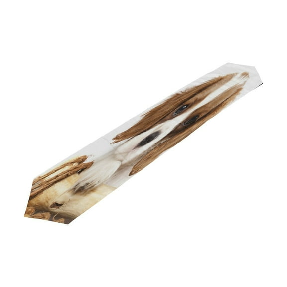 POPCreation Brown Puppy Table Runner Table Top Decoration Home Decor 13x90 inches