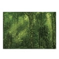 thumbnail image 1 of Rainforest Cutting Board, Sun Beaming into Tropical Forest Adventure Hiking Environment Dense Greenery Print, Decorative Tempered Glass Cutting and Serving Board, Small Size, Green, by Ambesonne, 1 of 1