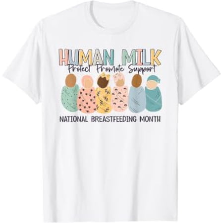 Human Milk National Breastfeeding Month Support Vol 2 T-Shirt