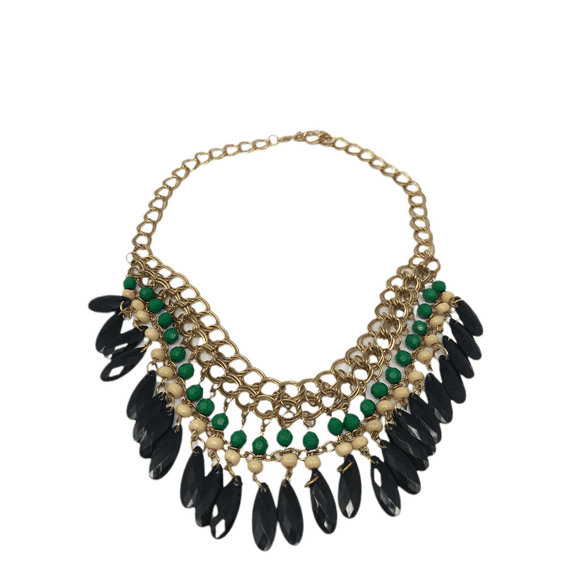 Statement Beaded Chain Egyptian Style Necklace