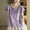 Purple, variant on SEMPAI Women's Cotton Linen Blouse Floral Embroidery Cap Sleeve Flowy Casual Cropped Boho Top