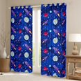 thumbnail image 2 of Homewish Purple Rocket Blackout Curtains Set of 2 (52x84 Each) For Preppy Children Kids,Universe Galaxy Window Curtains,Cosmos Planet Curtains and Drapes,Breathable Home Decor, 2 of 6