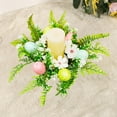 thumbnail image 5 of Easter Candle Holder Wreath for Spring Decor, Versatile Table Centerpiece and Wall Hanging, Plastic Floral Design for Festive Celebrations, 5 of 6