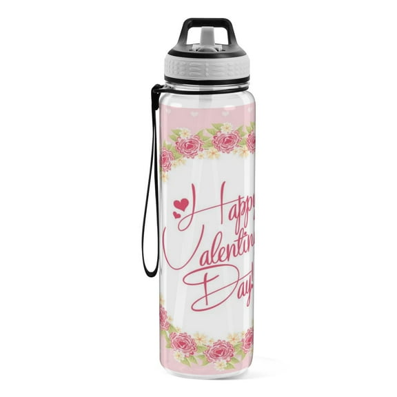 Motivational Water Bottle 32 oz with Straw, BPA Free Reusable Fitness Sport Bottle Perfect for Travel, School, Outdoors, and Gym Sweetness