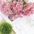 thumbnail image 3 of 20 Bundles Artificial Flowers Fake Outdoor Plants (Yellow), 3 of 5