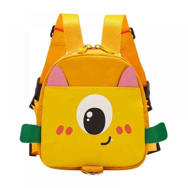 Dog Backpack No-Pull Harnais pour Animaux de Compagnie Gilet avec Sac de Selle Sac à Dos Forme Mignon Autoporteur Sac à Dos de Voyage Camping Randonnée Réglable Chiot Maille Sac Gilet avec D-Ring pour Petits Chiens Moyens