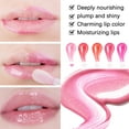 thumbnail image 2 of Aliver Lip Gloss 5 Colors Glitter Plumping Lip Glow Oil, Deeply Hydrating, Create Sparkling Watery Lip, 2 of 10