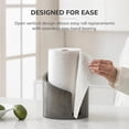 thumbnail image 2 of Mountain Paper Towel Holder Countertop with Mango Wood Round Base and Iron Holder, Wood Paper Towel Holders Countertop, Easy One-Handed Operation for Kitchen Bathroom (Gray), 2 of 7