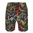 thumbnail image 4 of Kdxio Snake And Flower Pattern Mens Casual Shorts - Drawstring Summer Beach Sports Shorts for Men, 4 of 9