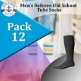 thumbnail image 5 of Yacht & Smith Mens Referee Cotton Tube Socks, Solid and Striped, Sports Sock, Casual Sock (12 Pairs Black Men), 5 of 7