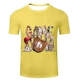 thumbnail image 4 of Mens T Shirts Golf Plus Size Game Day Baseball Fan Short Sleeve Solid Color Mens Summer Clothing,Yellow,5XL, 4 of 5