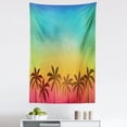 thumbnail image 1 of Tropical Tapestry, Sunrise Reflecting on Palm Tree Tops on Island Digital Weathered Holiday Theme, Fabric Wall Hanging Decor for Bedroom Living Room Dorm, 5 Sizes, Multicolor, by Ambesonne, 1 of 1