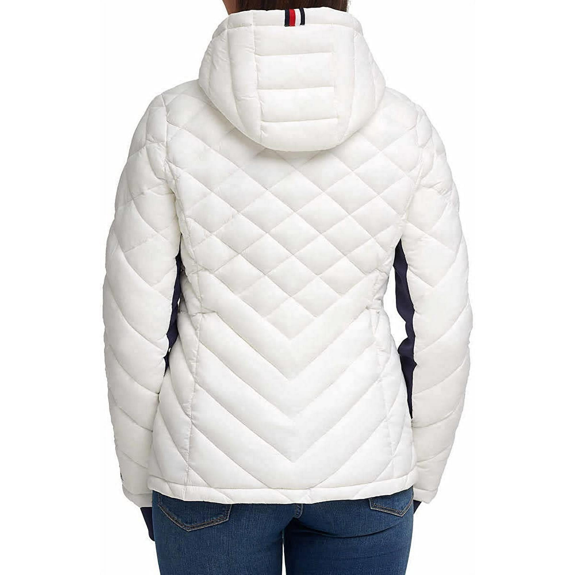 Tommy Hilfiger Womens Hooded Jacket(White,XL) - Walmart.com