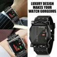 thumbnail image 2 of Cool Colorful Men's Black Digital Wrist Watch Binary Style Women's Watch, 2 of 8