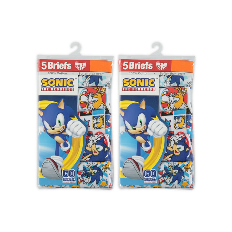 Sonic the Hedgehog Boys Underwear, 10 Pack Briefs Sizes 4 -8 