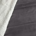thumbnail image 4 of Great Bay Home Velvet Plush Fleece Reversible Sherpa Warm and Cozy Throw  (50" x 60" Throw, Frost Grey), 4 of 5