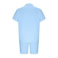 thumbnail image 5 of GERsome Mens Summer 2 Piece Outfits Short Sleeve Button Down Shirts and Shorts Lounge Matching Sets S-2XL, 5 of 6
