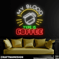 thumbnail image 2 of Craftnamesign Coffee Neon Sign, Favorite Coffee Wall Art, Coffee Store Wall Decor, 2 of 4