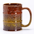 thumbnail image 2 of 20 Oz Coffee Cups- Mug, Large Ceramic Coffee Mugs,  Pottery Mug,  Cups with Handle for Office and , Dishwasher and Microwave Safe (Orange & Yellow), 2 of 7