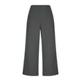 thumbnail image 5 of Byworldtasic Women's Wide Leg Pants Elastic High Waisted Casual Pants Elastic Waist Trousers, 5 of 6