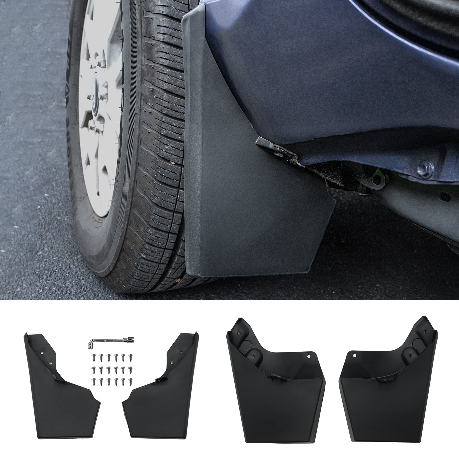 Mud Flaps for 2024 2025 Toyota Tacoma Without Fender Flare Mud Guards Front & Rear No Drilling 4PCS Splash Guards Fender Flares