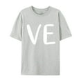 thumbnail image 2 of Hot Sale!! T-Shirts de la Saint-Valentin pour Femmes Imprimés Graphiques Mignons Léopard Cœur T-Shirts Décontractés Manches Courtes Col Rond Gris + TTG, 2 of 7