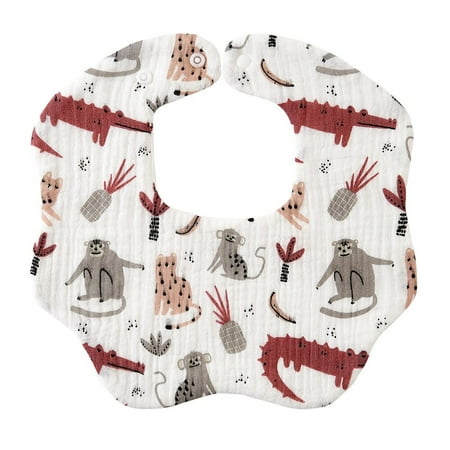 Elinfant 6 Layers Muslin Crepe Cotton Infinite Scarf 100% Cotton Solid Print Color Baby Bib Soft Breathable Baby Burp Cloth KB105-ZB17
