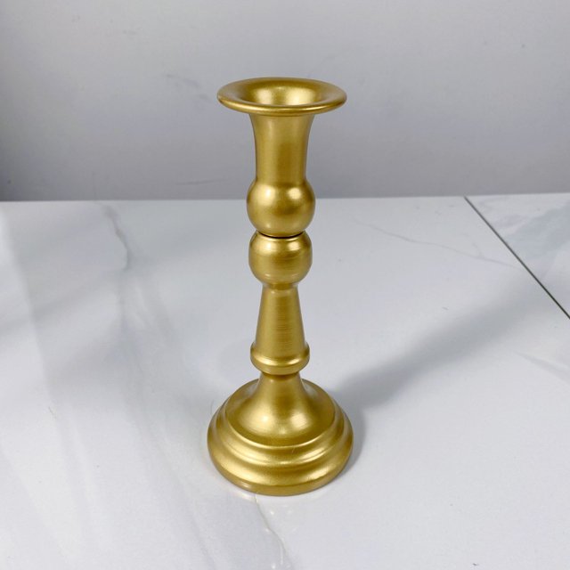 Candelabro dorado para bodas, San Valentín, decoración de mesa, vela de Navidad, portavelas de hierro