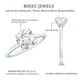 thumbnail image 6 of Rosec Jewels Certified Lab Grown 2 Carat Diamond Engagement Ring, EF-VS Grade - Ready To Gift, 14K White Gold, US 12.50, 6 of 7