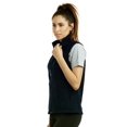 Women's Full Zip Polar Fleece Vest, Navy L, 1 Count, 1 Pack