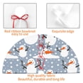 thumbnail image 4 of Rateoe Happy Snowmen Snowfall Print Christmas Tree Skirt 30" for Xmas Holiday New Year Party Circle Tree Mat Ornaments Decoration, 4 of 7