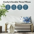 thumbnail image 2 of Americanflat 20"x14" Floral Rectangular Throw Pillow with Premium Polyester - White and Indigo, 2 of 8