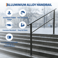 thumbnail image 4 of BeesClover Metal Handrails for Outdoor Steps, Metal Hand Rails for Outdoor Steps,Outdoor Stair Handrail Kit, Aluminum & Wrought Iron Hand Railings for Outdoor Steps, for Safety & Stability, 4 of 5