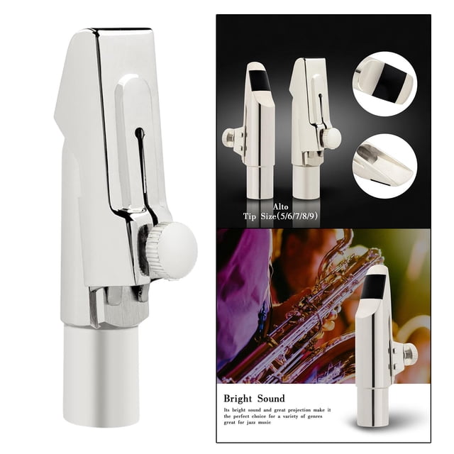 Boquilla de metal para saxofón alto, boquilla estándar para principiantes para piezas de saxofón - Talla 9 Hugo Boquilla para saxo