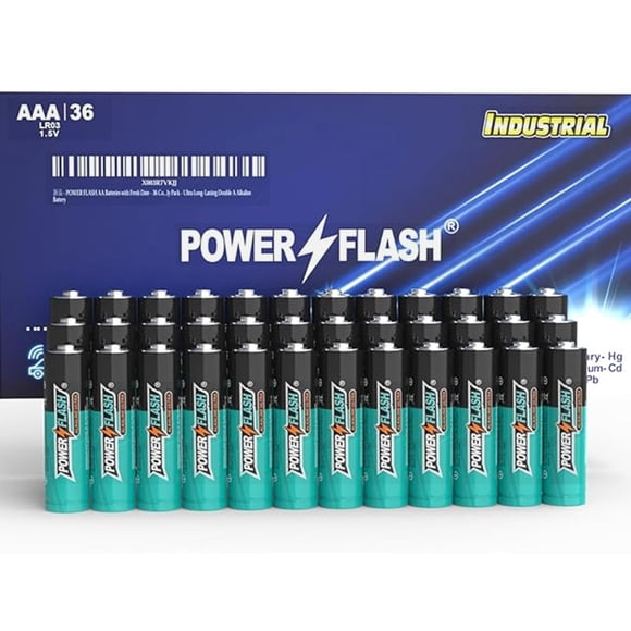 Pilas AAA POWER FLASH 36 pilas alcalinas 1,5 V 3a