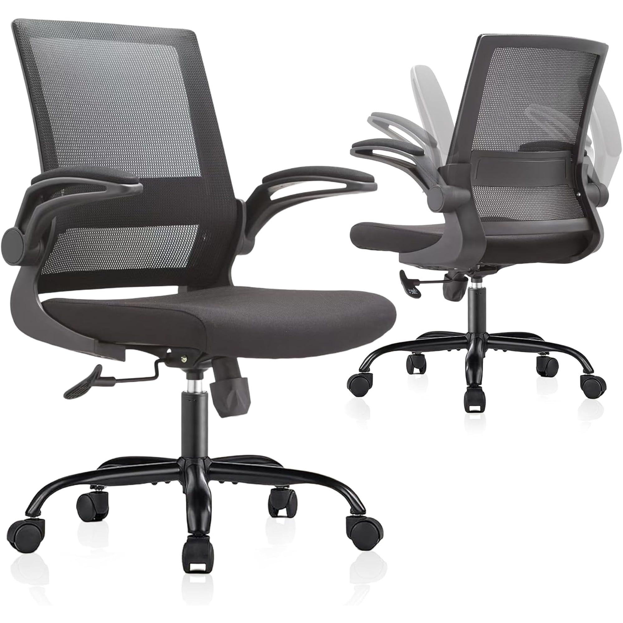 mesh office chair with flip-up product