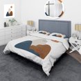 thumbnail image 1 of Designart 'Abstract Flowers On Minimal Shapes VI' Modern Duvet Cover Set, 1 of 5