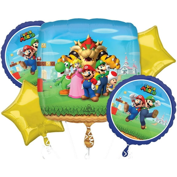 Super Mario Bouquet Bouquet (5 piece) - Party Supplies Decorations