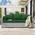 thumbnail image 3 of Pakunoda Outdoor Cushions Replacement, 8 Piece Sectional Cushion Fits 3-Seat, 4” Foam Deep Seat, for Patio Rattan Wicker Replacement Cushion, Liner&Cover, Green, 3 of 7