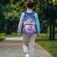 thumbnail image 3 of Uorisanigo School Backpack 17 inch for Kids 5-12, Lightweight Purple Floral Dragon Casual Daypack with Adjustable Padded Straps, Perfect for Preschool, Elementary, Camps and Travel, 3 of 7