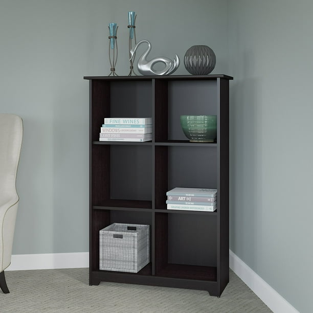 Bush Furniture Cabot Collection 6 Cube Organizer in Espresso Oak