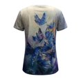 thumbnail image 5 of Dvkptbk Tops Womens Summer T-shirt Imprimé Mode Femmes Manches Courtes Blouse Col Rond Casual Tops, 5 of 5