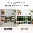 thumbnail image 6 of Sage Green Black Cabinet Curtains 35"W x 35"L, Farmhouse Vintage Bear Buffalo Plaid Sink Skirt for Bathroom Vanity Kitchen Self Adhesive, Dust-Proof Privacy Curtain for Shelves Closet Laundry Pantry, 6 of 9