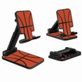 thumbnail image 2 of WIRESTER Black Foldable Phone Stand for Desk, Adjustable Portable Cell Phone Holder for iPhone 17, 16, 15, 14 and Android Smartphones - Basketball, 2 of 6