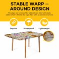 thumbnail image 4 of Sunflower Vintage Table Cloths for 3 Foot Rectangle Tables, Yellow Floral Summer Botanical Retro Art Patio Waterproof Elastic Fitted Tablecloths, Washable Rectangular Table Cover for Camping, 4 of 8