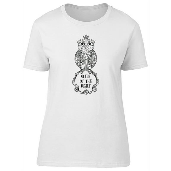 Queen Of The Night / Owl B&W Tee Women's -Image by Shutterstock