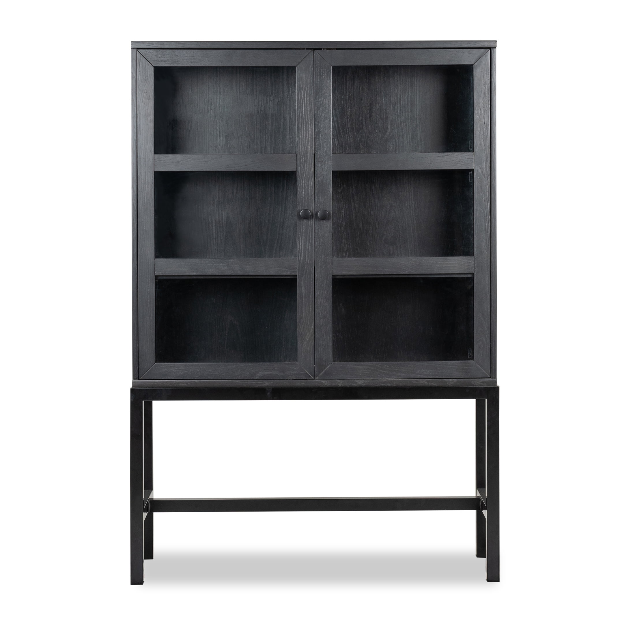 Better Homes & Gardens Ezra China Cabinet, Rich Black Finish