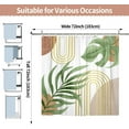 thumbnail image 3 of Boho Mid Century Shower Curtain Green Abstract Bohemian Tropical Shower Curtains for Bathroom Decor 72W x 72 L Inches Botanical Leaf Modern Minimalist Waterproof Fabric Shower Curtains, 3 of 6