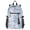 Blue White Stripes and Blue Flowers, variant on 14" Laptop Backpack Waterproof Airline Approved Stylish Casual Daypack for Travel Business College Work, Cute Bear in Popcorn