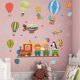 thumbnail image 4 of Cartoon Forest Animal Hot Air Balloon Train Wall Decals Animal Trip Wall Stickers, Children Kids Baby Home Room Nursery DIY Decorative Adhesive Art Wa, 4 of 4